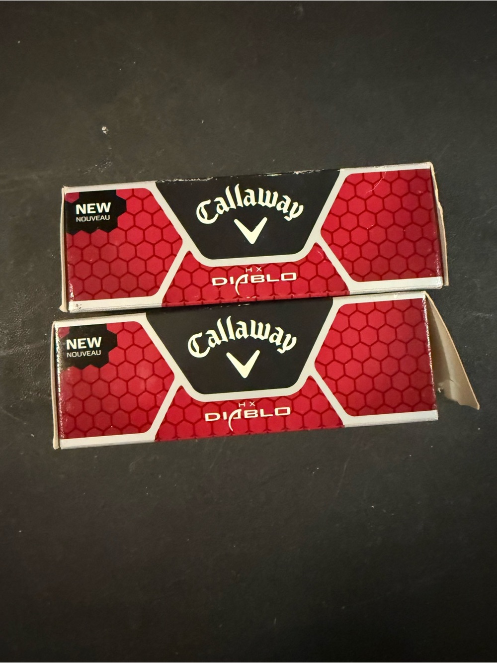 Callaway HX Diablo gold balls. 2 sleeves of 3.